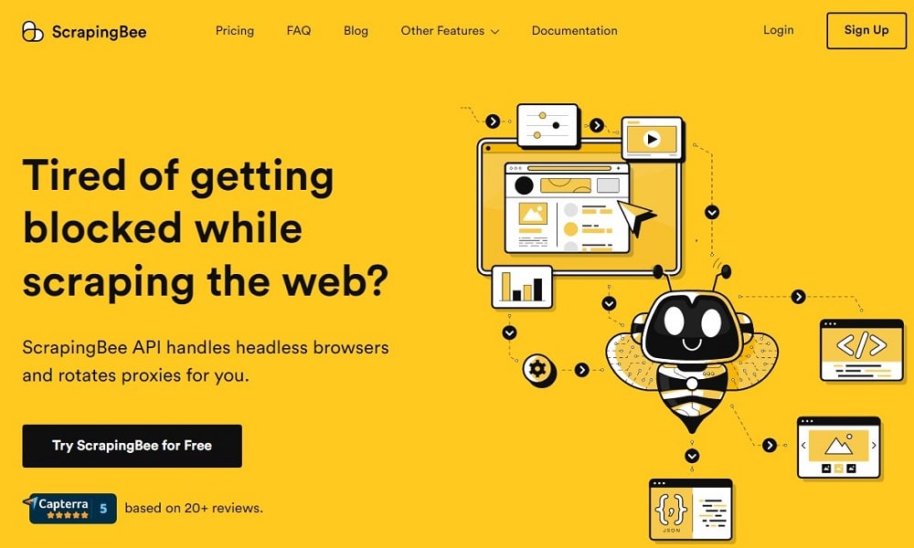 ScrapingBee with Dexi Alternatives