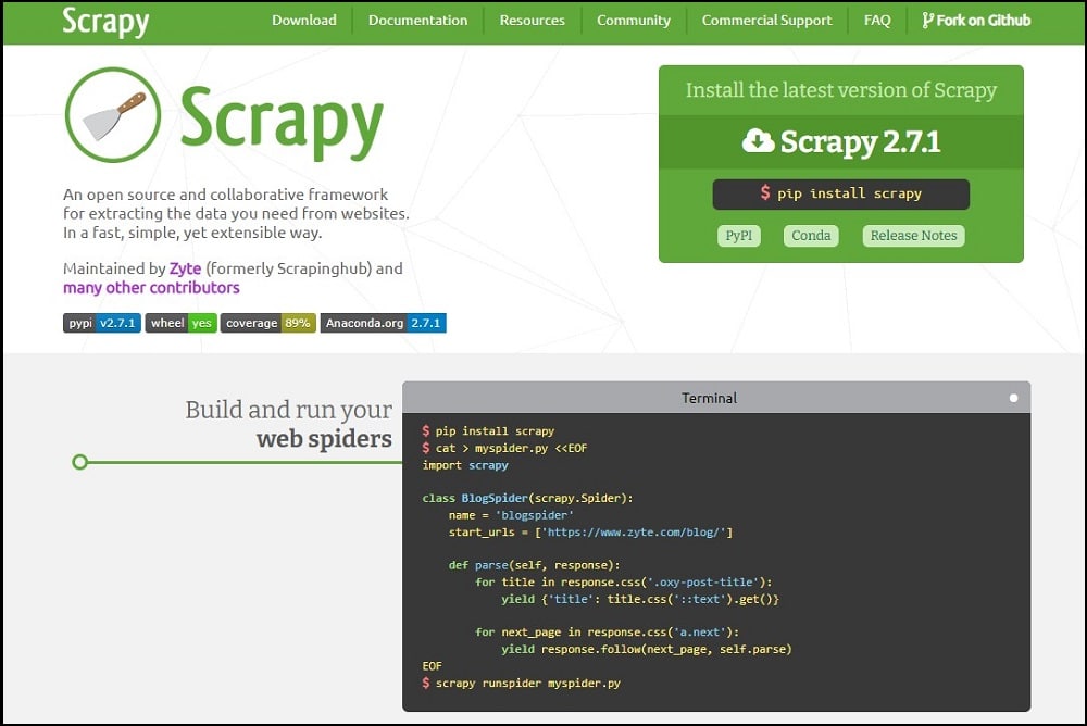 Scrapy Overview