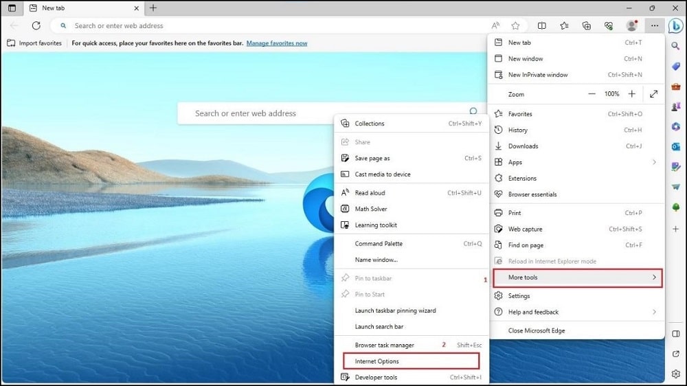 Scroll down the dropdown window