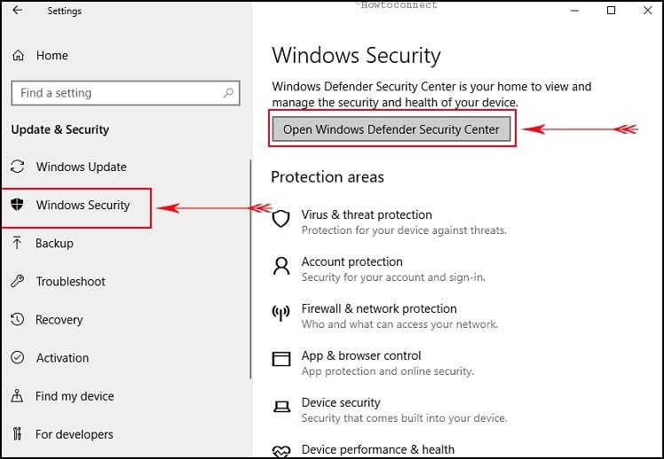 Select Windows Security