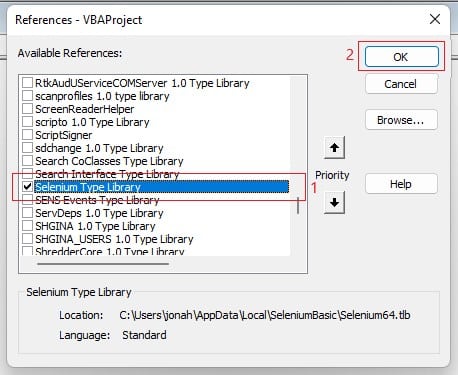 Selenium Type Library