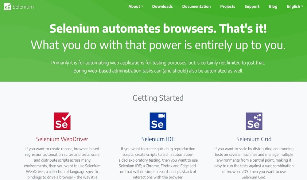 Selenium Web Driver Homepage