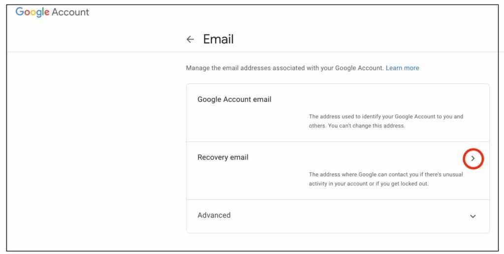 Set Up a Recovery Email