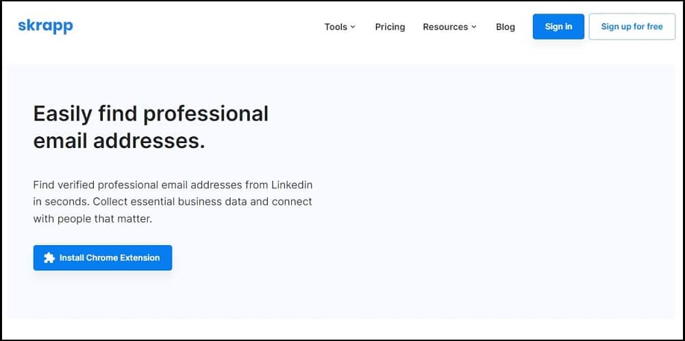 Skrapp Homepage