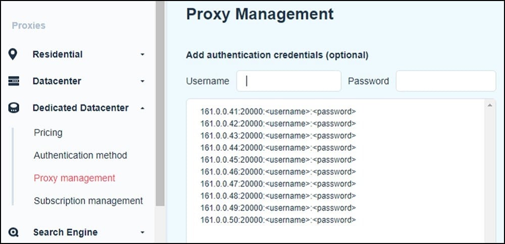Smart Proxy Management Authentication
