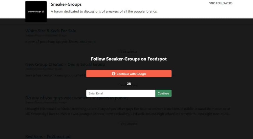 Sneaker Groups