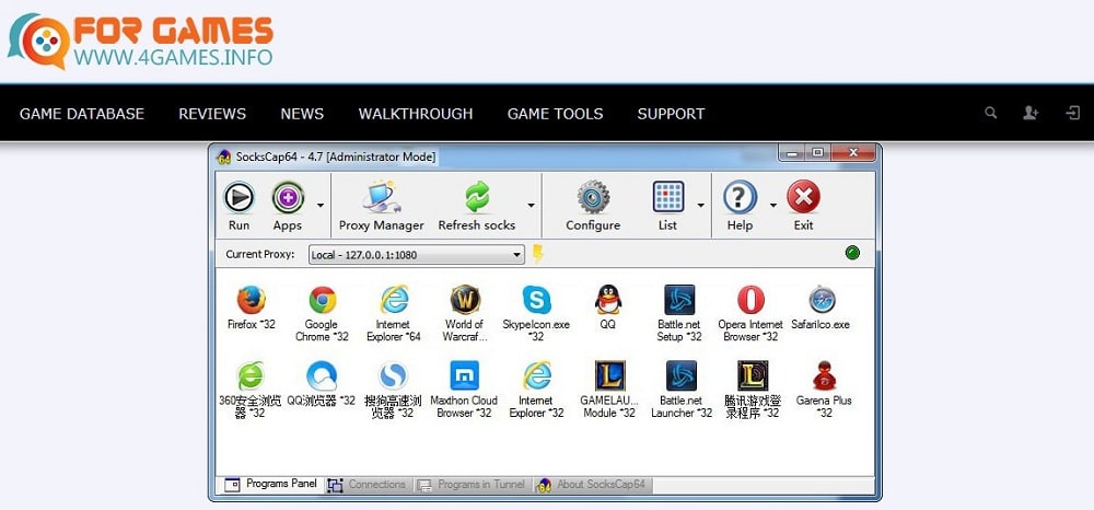 SocksCap64 Homepage