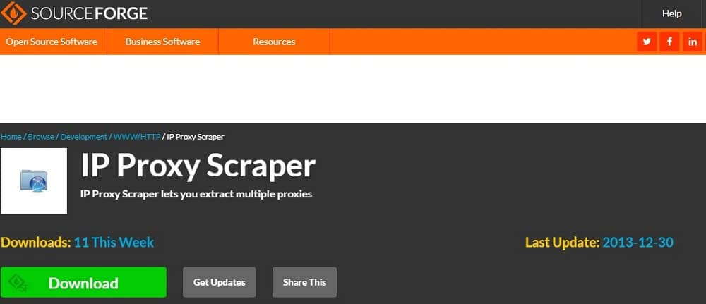 Sourceforge Homepage