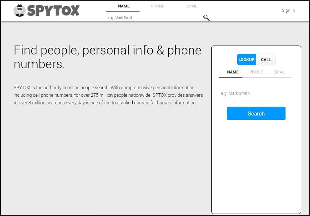 Spytox Homepage