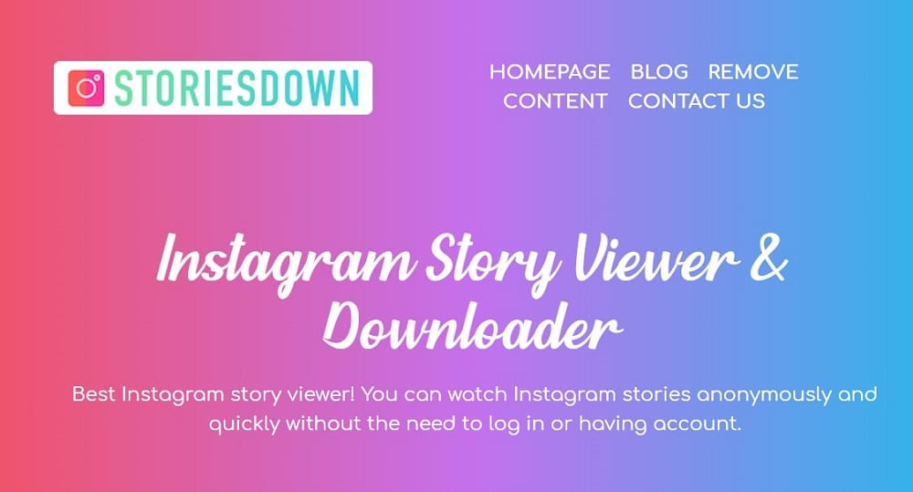 StoriesDown Homepage