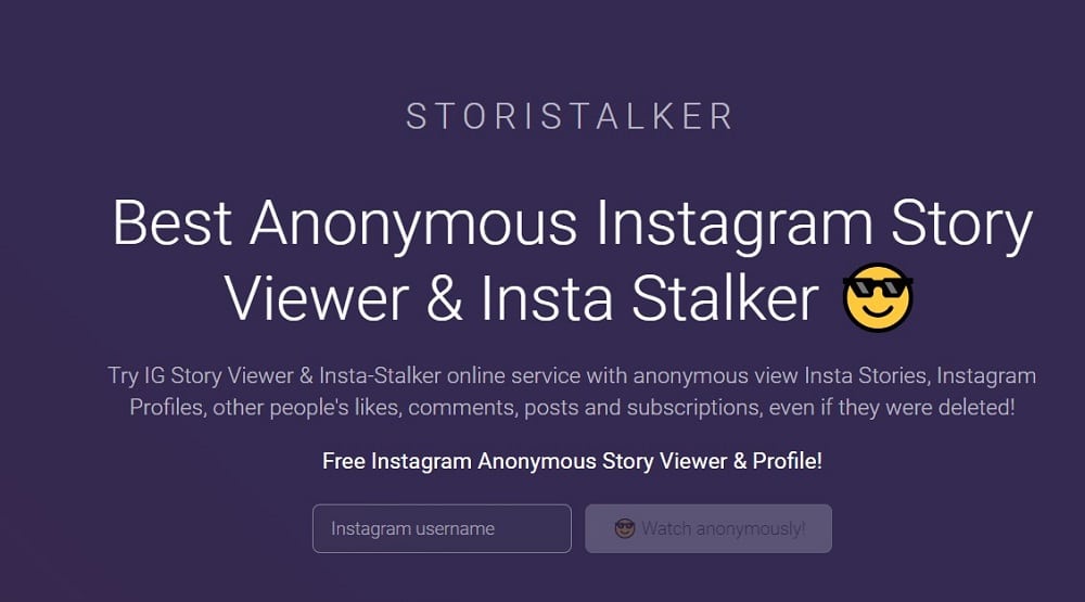 Storistalker apps Homepage