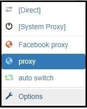 SwitchyOmega Options tab