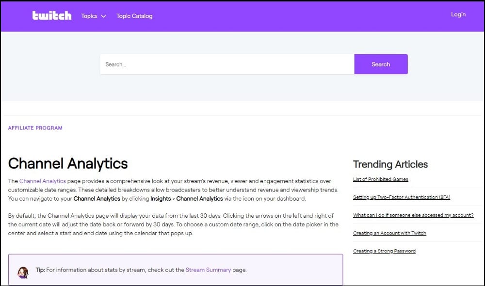 Twitch Channel Analytics
