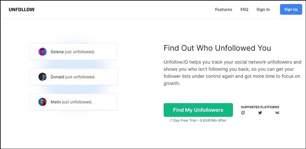 Unfollow