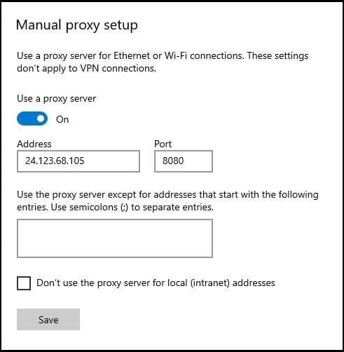 Use a proxy server