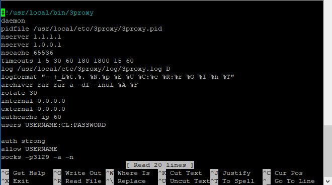 Username Authentication window