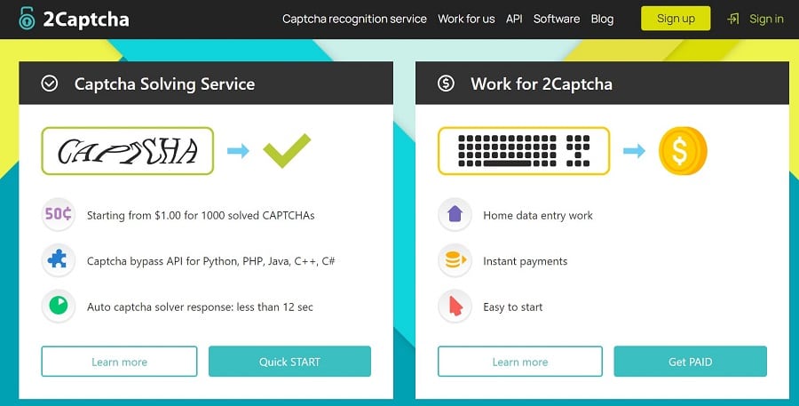 Using CAPTCHA solvers