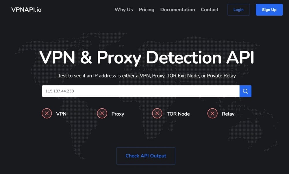 VPNAPI Homepage