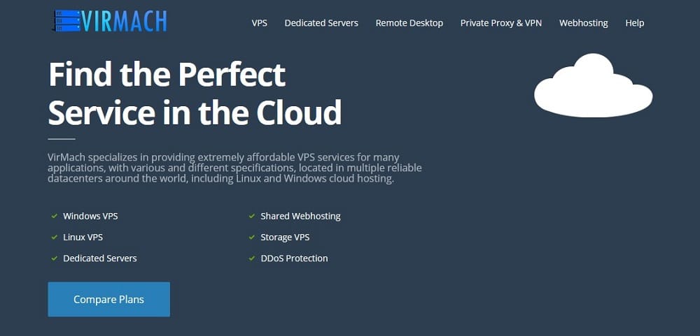 Virmach homepage