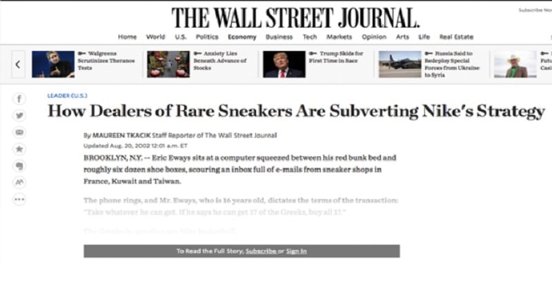 Wall Street Journal article