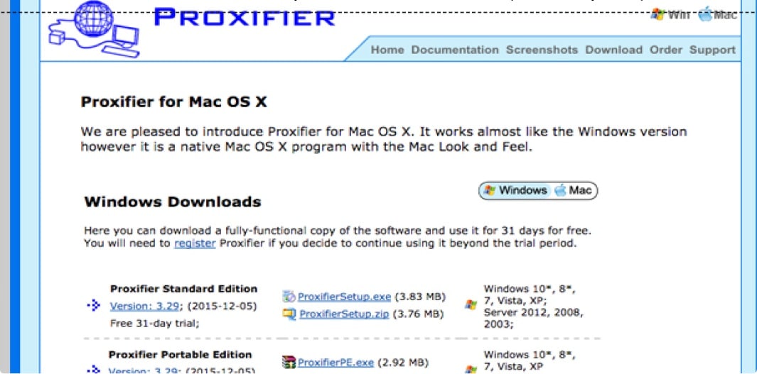 Way of dedicated versions for Windows and Mac