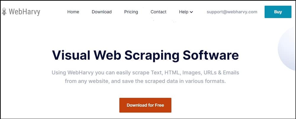 WebHarvy Homepage