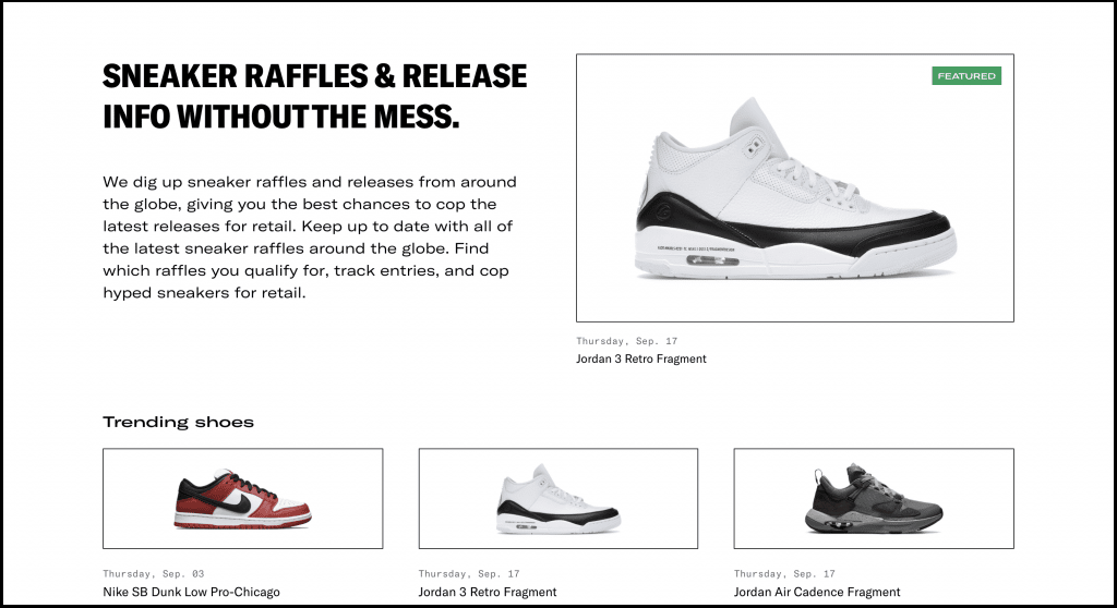 What Sneaker Raffles is