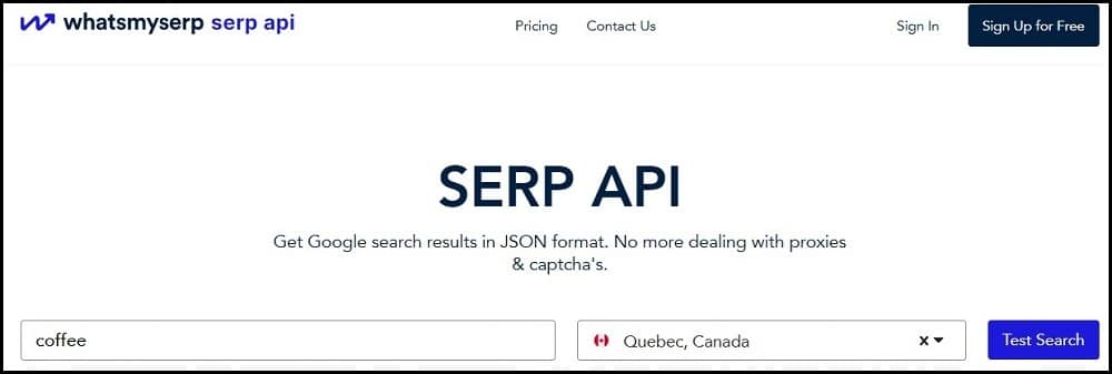 Whatmyserp Sepr API
