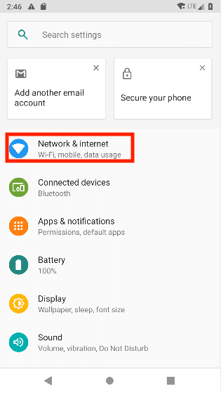 Wi-Fi Network & Internet Settings