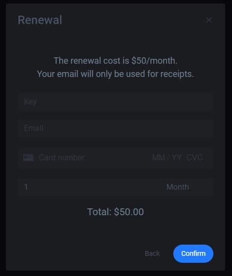 Wrath AIO Bot Renewal Price