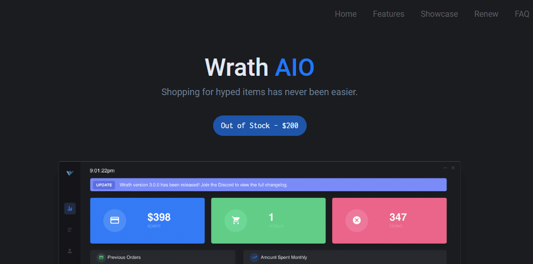 Wrath AIO Out of Stock Model