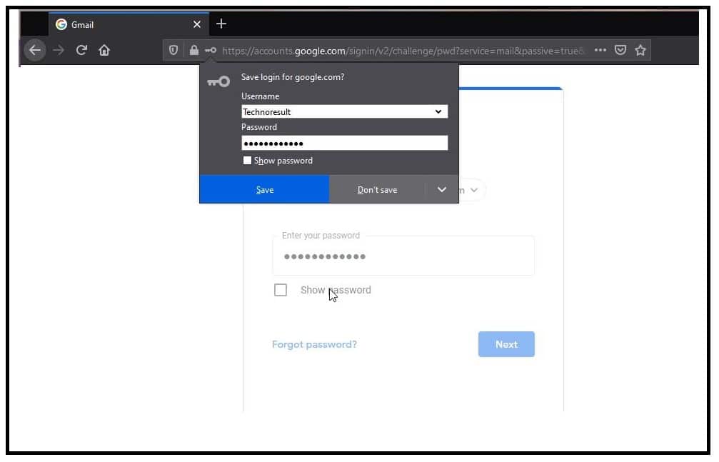Your Password on your Browser