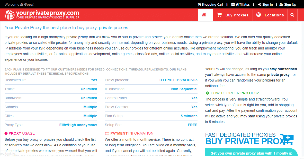 YourPrivateProxy Overview
