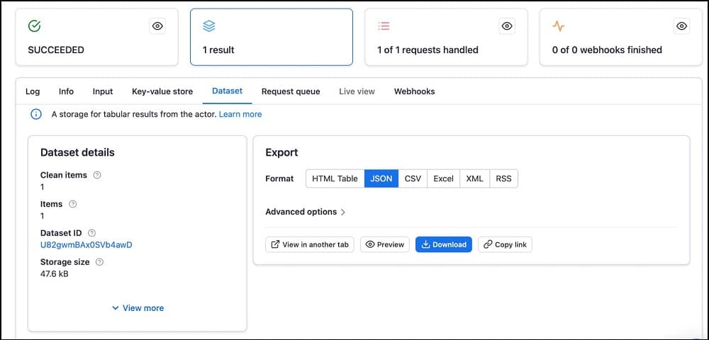 apify scraping job