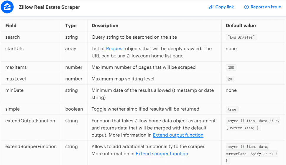 apify zillow scraper