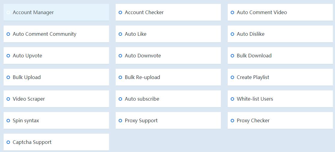 autosocialbots Youtube Automation funtions