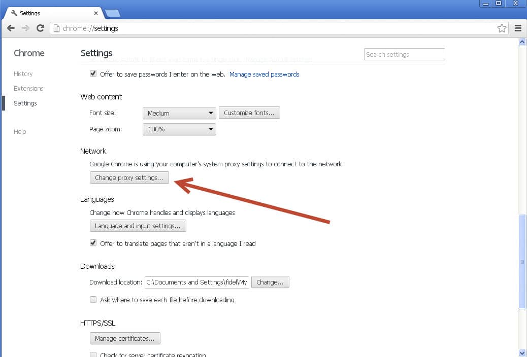 click-change-proxy-settings
