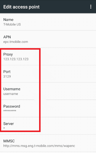 configuration options