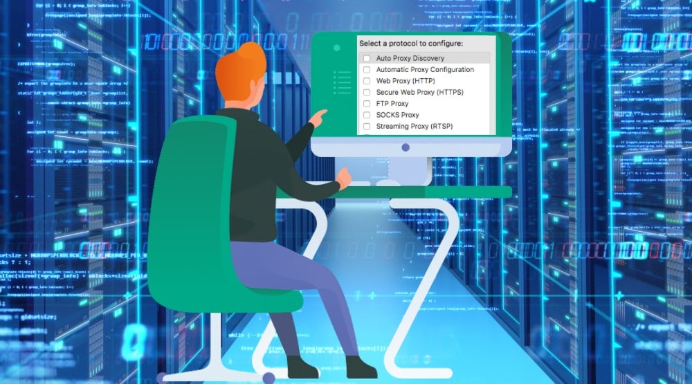 find out the proxy server address