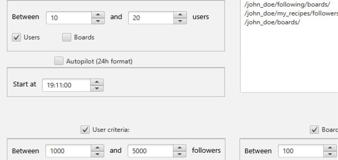 follow and unfollow users in Pinterest