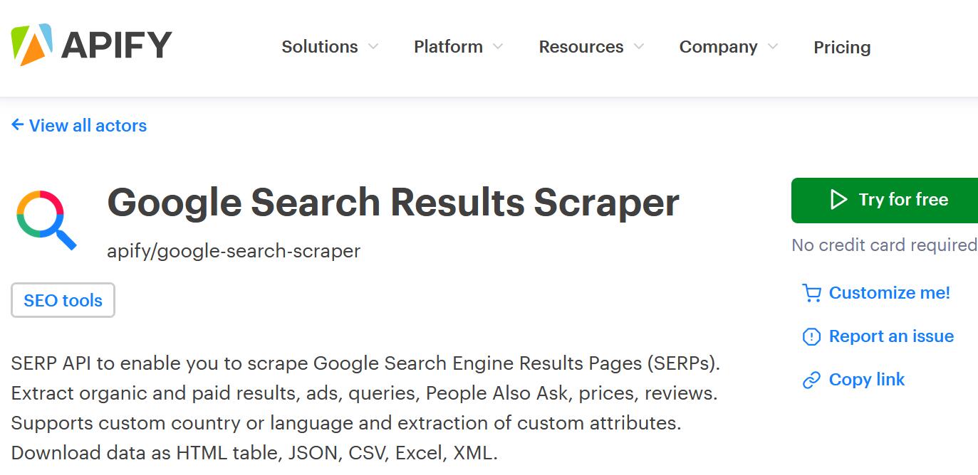 google search scraper