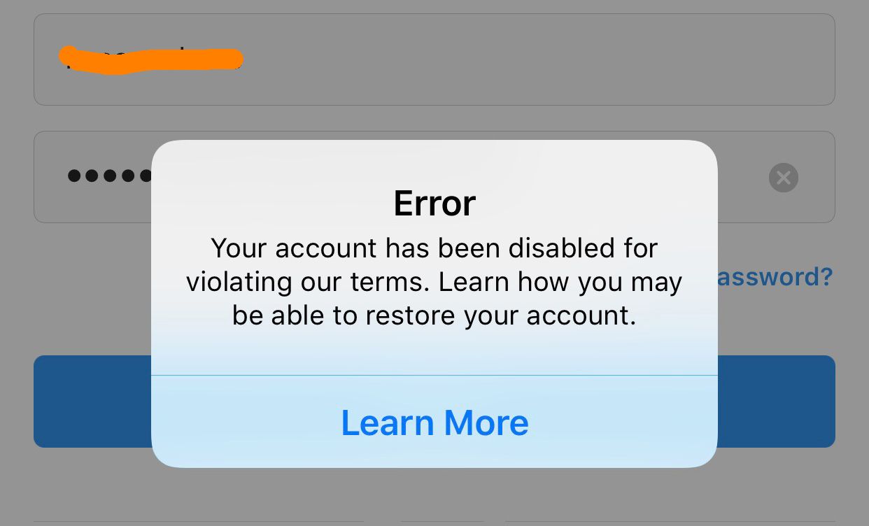instagram Suspension