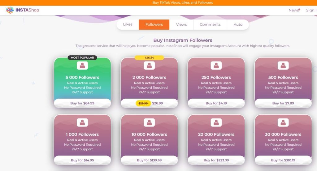 instashop buy instagram followers