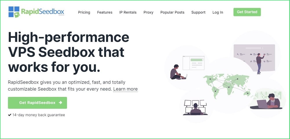 rapidseedbox homepage