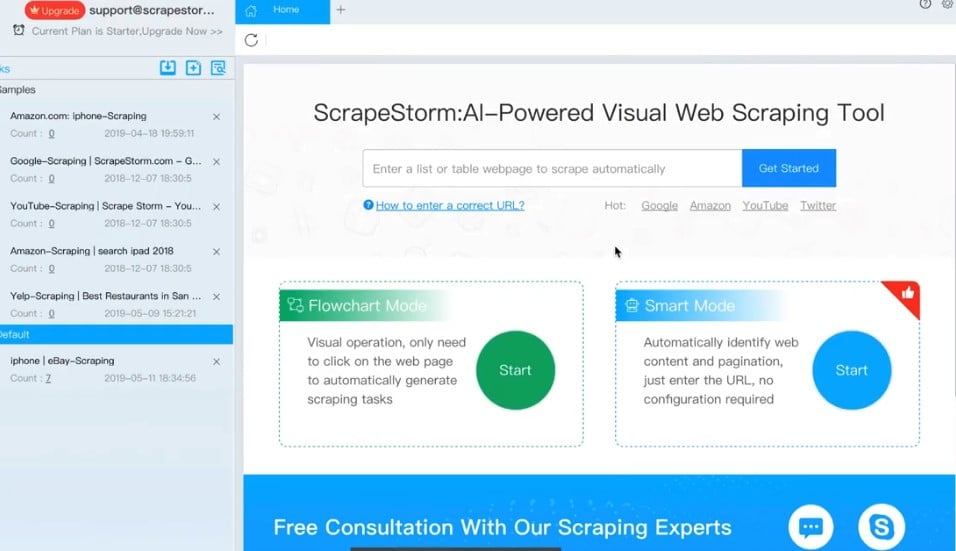 scrape storm search console