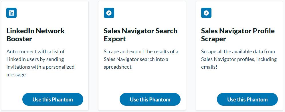linkedin phantombuster