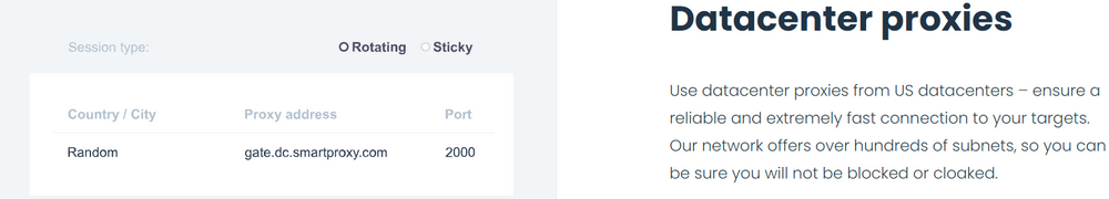 smartproxy datacenter proxies