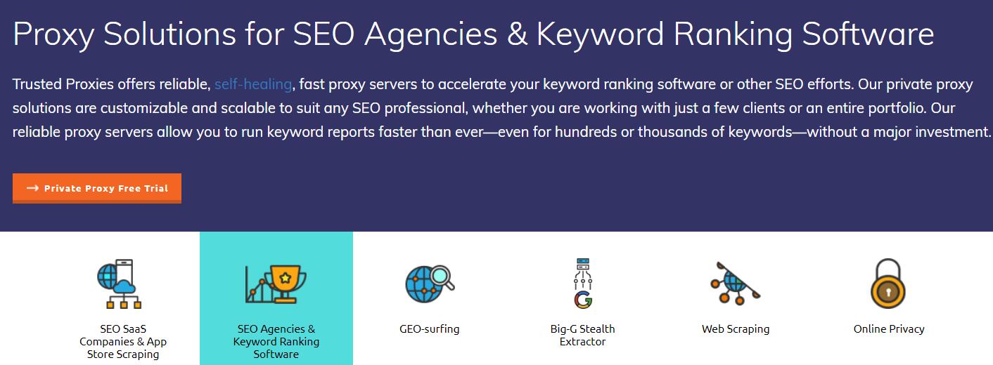 trusted private proxies for SEO